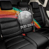Never Forget Pluto 1930-2006 Back Car Seat Cover Vintage Retro Rainbow Planet Outer Space Astronomy Graphic Art