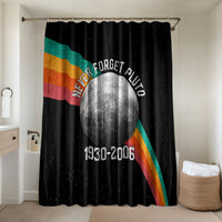 Never Forget Pluto 1930-2006 Bathroom Set Vintage Retro Rainbow Planet Outer Space Astronomy Graphic Art