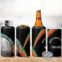 Never Forget Pluto 1930-2006 4 in 1 Can Cooler Tumbler Vintage Retro Rainbow Planet Outer Space Astronomy Graphic Art