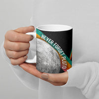 Never Forget Pluto 1930-2006 Ceramic Mug Vintage Retro Rainbow Planet Outer Space Astronomy Graphic Art