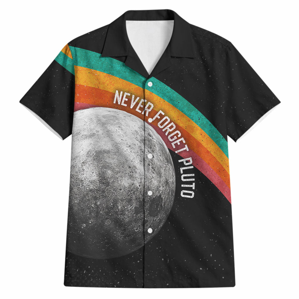 Never Forget Pluto 1930-2006 Hawaiian Shirt Vintage Retro Rainbow Planet Outer Space Astronomy Graphic Art