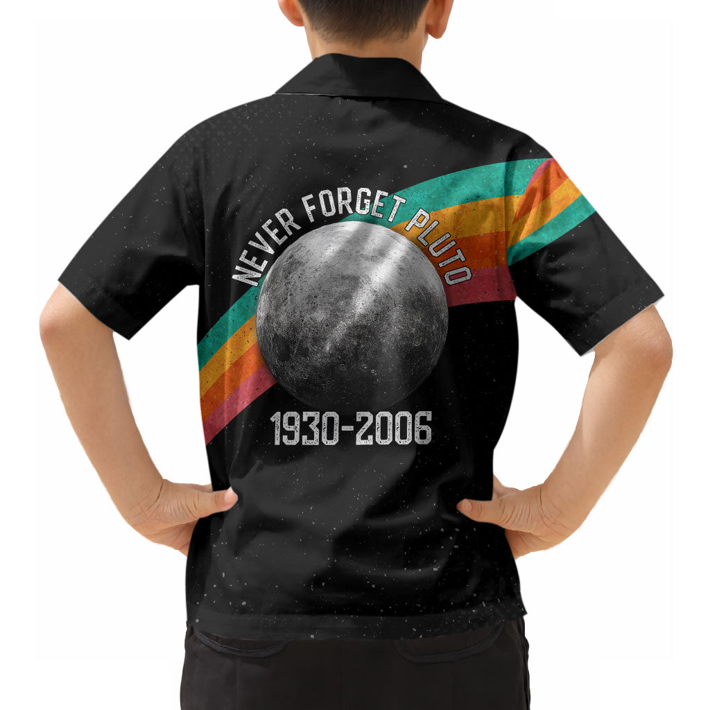 Never Forget Pluto 1930-2006 Hawaiian Shirt Vintage Retro Rainbow Planet Outer Space Astronomy Graphic Art