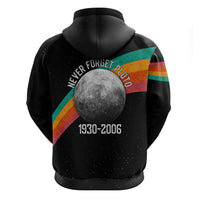 Never Forget Pluto 1930-2006 Hoodie Vintage Retro Rainbow Planet Outer Space Astronomy Graphic Art