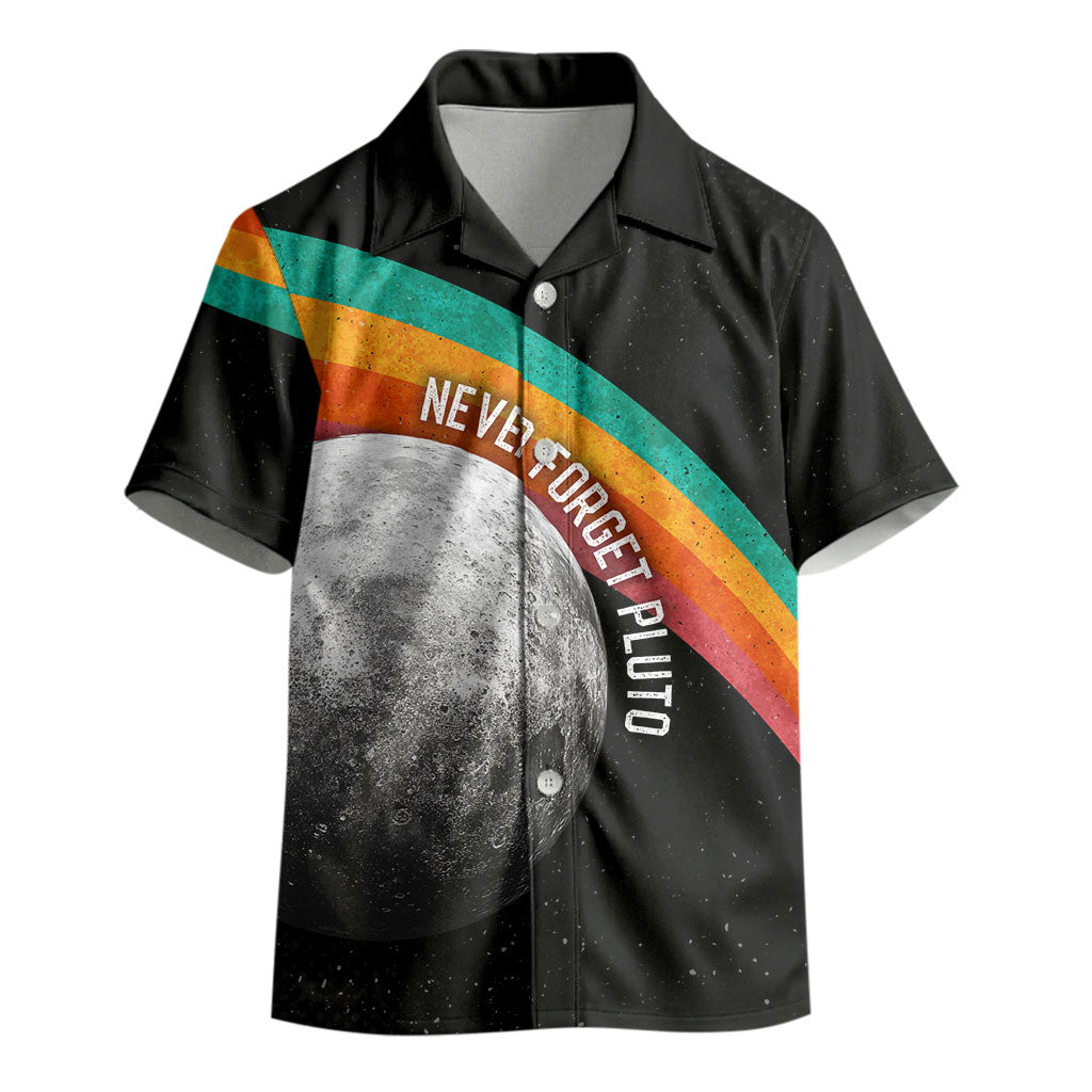Never Forget Pluto 1930-2006 Kid Hawaiian Shirt Vintage Retro Rainbow Planet Outer Space Astronomy Graphic Art