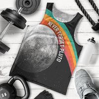 Never Forget Pluto 1930-2006 Men Tank Top Vintage Retro Rainbow Planet Outer Space Astronomy Graphic Art