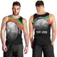 Never Forget Pluto 1930-2006 Men Tank Top Vintage Retro Rainbow Planet Outer Space Astronomy Graphic Art