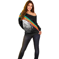 Never Forget Pluto 1930-2006 Off Shoulder Sweater Vintage Retro Rainbow Planet Outer Space Astronomy Graphic Art
