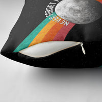 Never Forget Pluto 1930-2006 Pillow Cover Vintage Retro Rainbow Planet Outer Space Astronomy Graphic Art