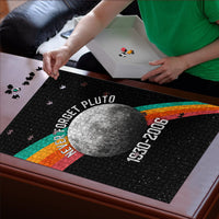 Never Forget Pluto 1930-2006 Puzzle Vintage Retro Rainbow Planet Outer Space Astronomy Graphic Art