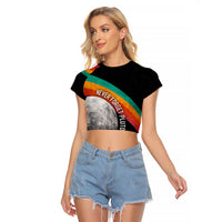 Never Forget Pluto 1930-2006 Raglan Cropped T Shirt Vintage Retro Rainbow Planet Outer Space Astronomy Graphic Art