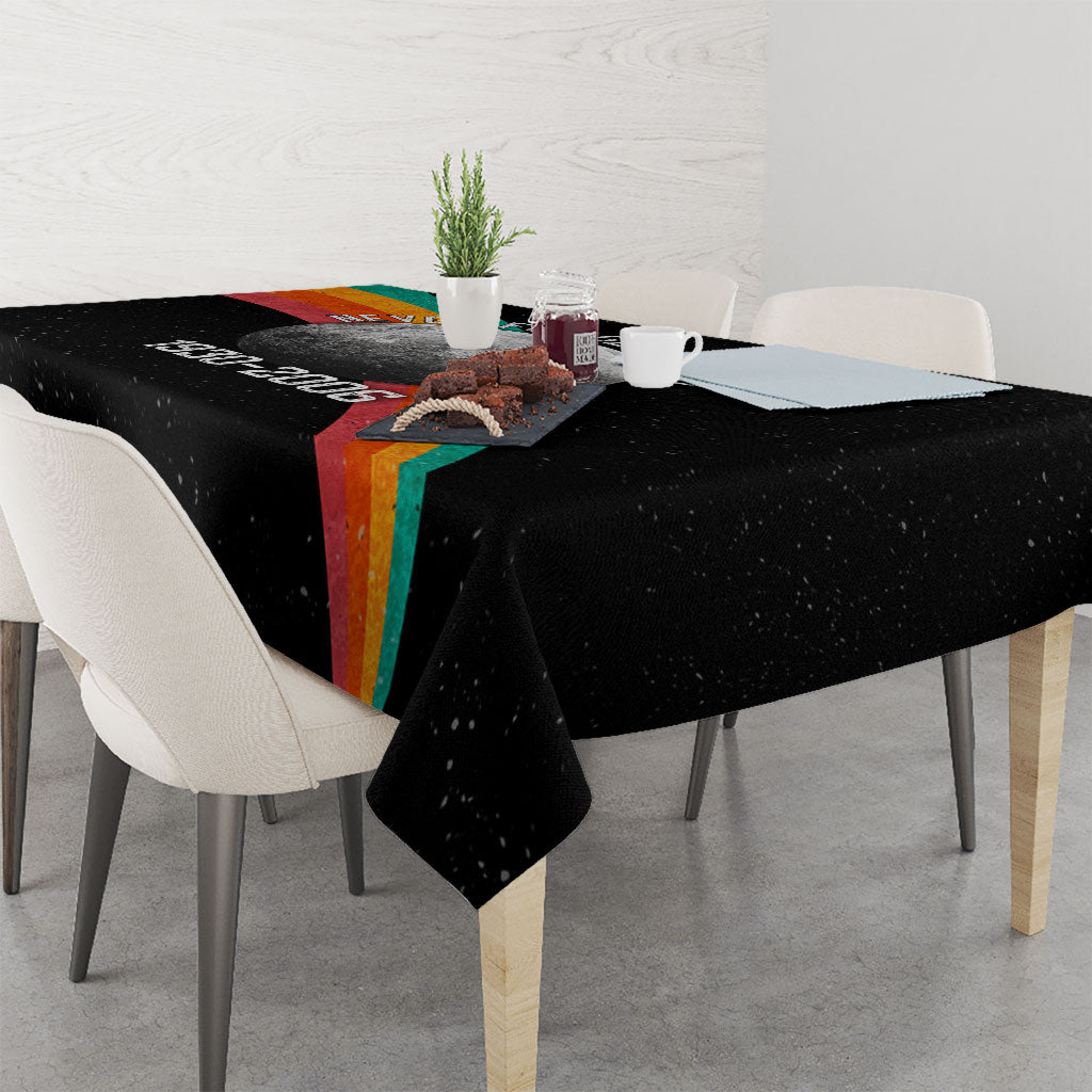 Never Forget Pluto 1930-2006 Tablecloth Vintage Retro Rainbow Planet Outer Space Astronomy Graphic Art
