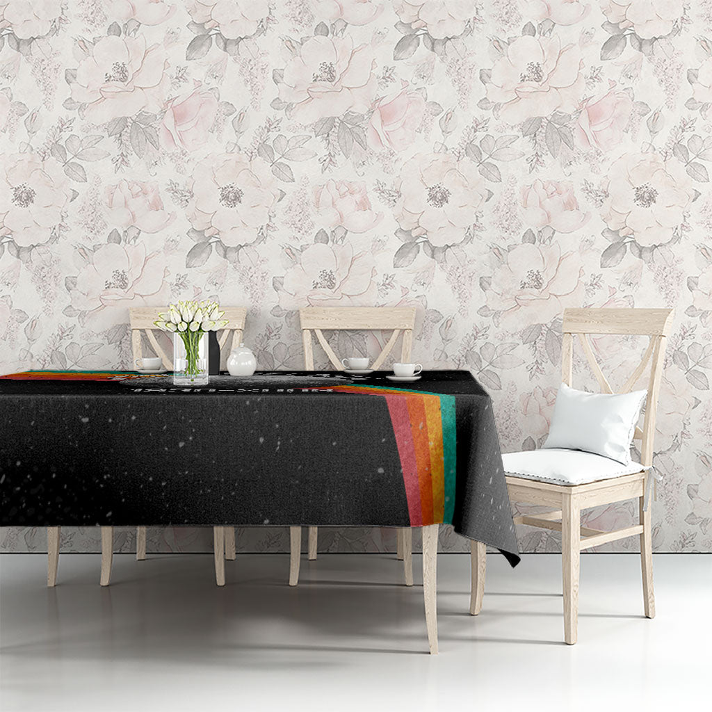 Never Forget Pluto 1930-2006 Tablecloth Vintage Retro Rainbow Planet Outer Space Astronomy Graphic Art