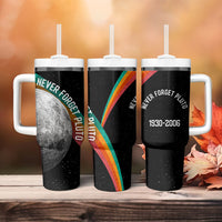 Never Forget Pluto 1930-2006 Tumbler With Handle Vintage Retro Rainbow Planet Outer Space Astronomy Graphic Art