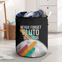Never Forget Pluto Laundry Basket Retro Space Astronomy Science