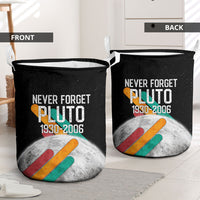 Never Forget Pluto Laundry Basket Retro Space Astronomy Science