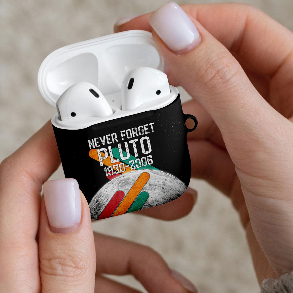 Never Forget Pluto AirPods Case Retro Space Astronomy Science