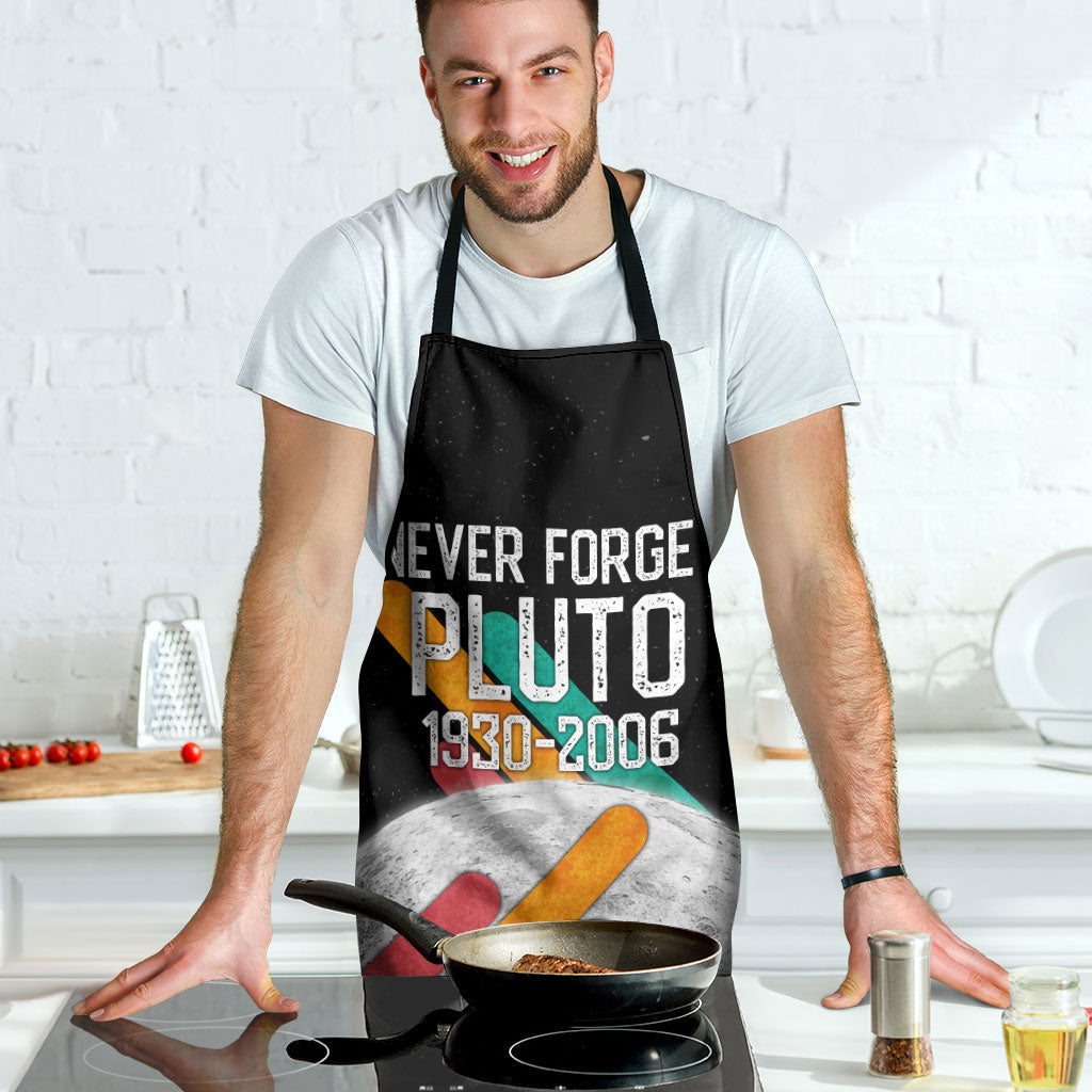 Never Forget Pluto Apron Retro Space Astronomy Science
