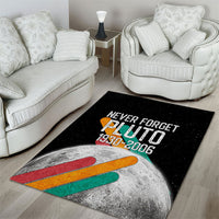 Never Forget Pluto Area Rug Retro Space Astronomy Science