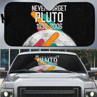 Never Forget Pluto Auto Sun Shade Retro Space Astronomy Science