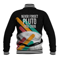 Never Forget Pluto Baseball Jacket Retro Space Astronomy Science