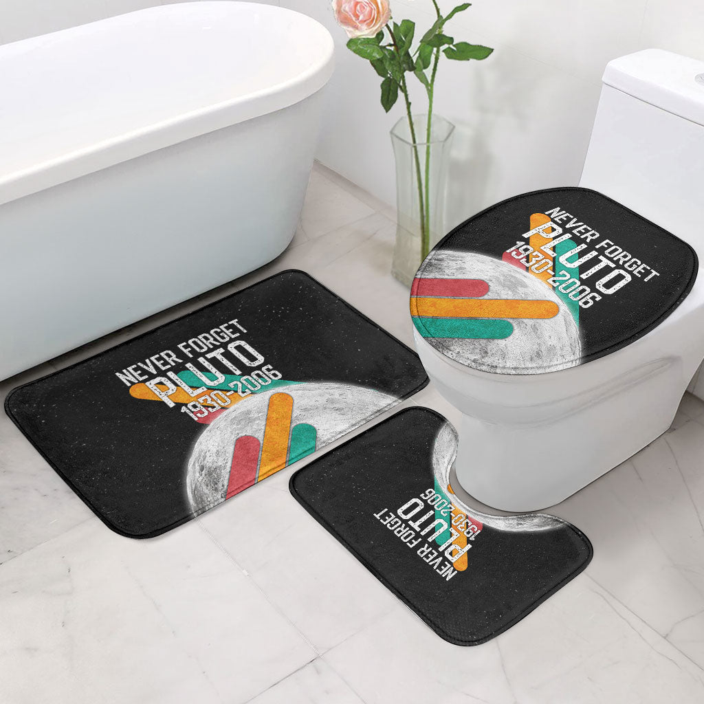 Never Forget Pluto Bathroom Set Retro Space Astronomy Science