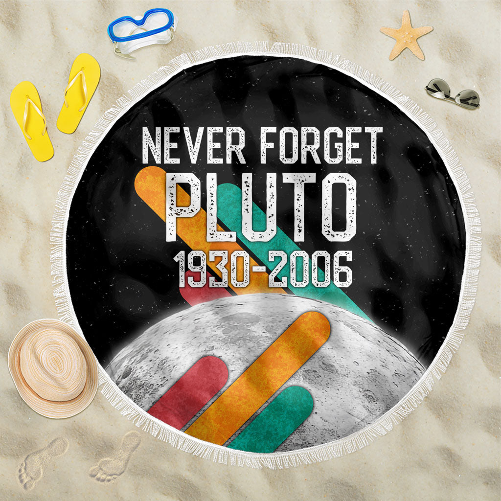 Never Forget Pluto Beach Blanket Retro Space Astronomy Science