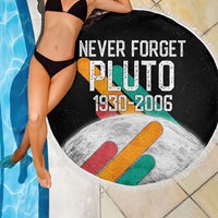 Never Forget Pluto Beach Blanket Retro Space Astronomy Science