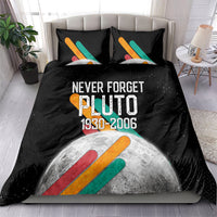 Never Forget Pluto Bedding Set Retro Space Astronomy Science