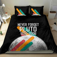 Never Forget Pluto Bedding Set Retro Space Astronomy Science