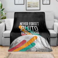 Never Forget Pluto Blanket Retro Space Astronomy Science