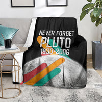 Never Forget Pluto Blanket Retro Space Astronomy Science