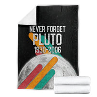 Never Forget Pluto Blanket Retro Space Astronomy Science