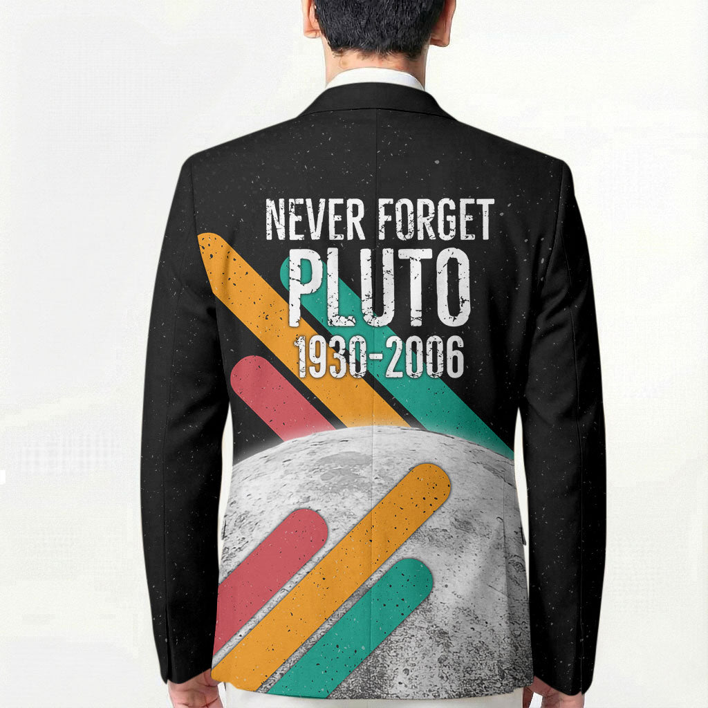 Never Forget Pluto Blazer Retro Space Astronomy Science