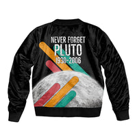 Never Forget Pluto Bomber Jacket Retro Space Astronomy Science