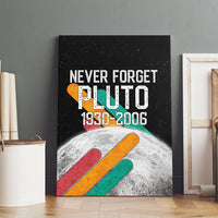 Never Forget Pluto Canvas Wall Art Retro Space Astronomy Science