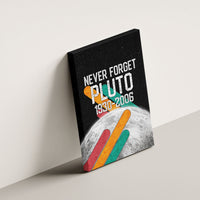 Never Forget Pluto Canvas Wall Art Retro Space Astronomy Science