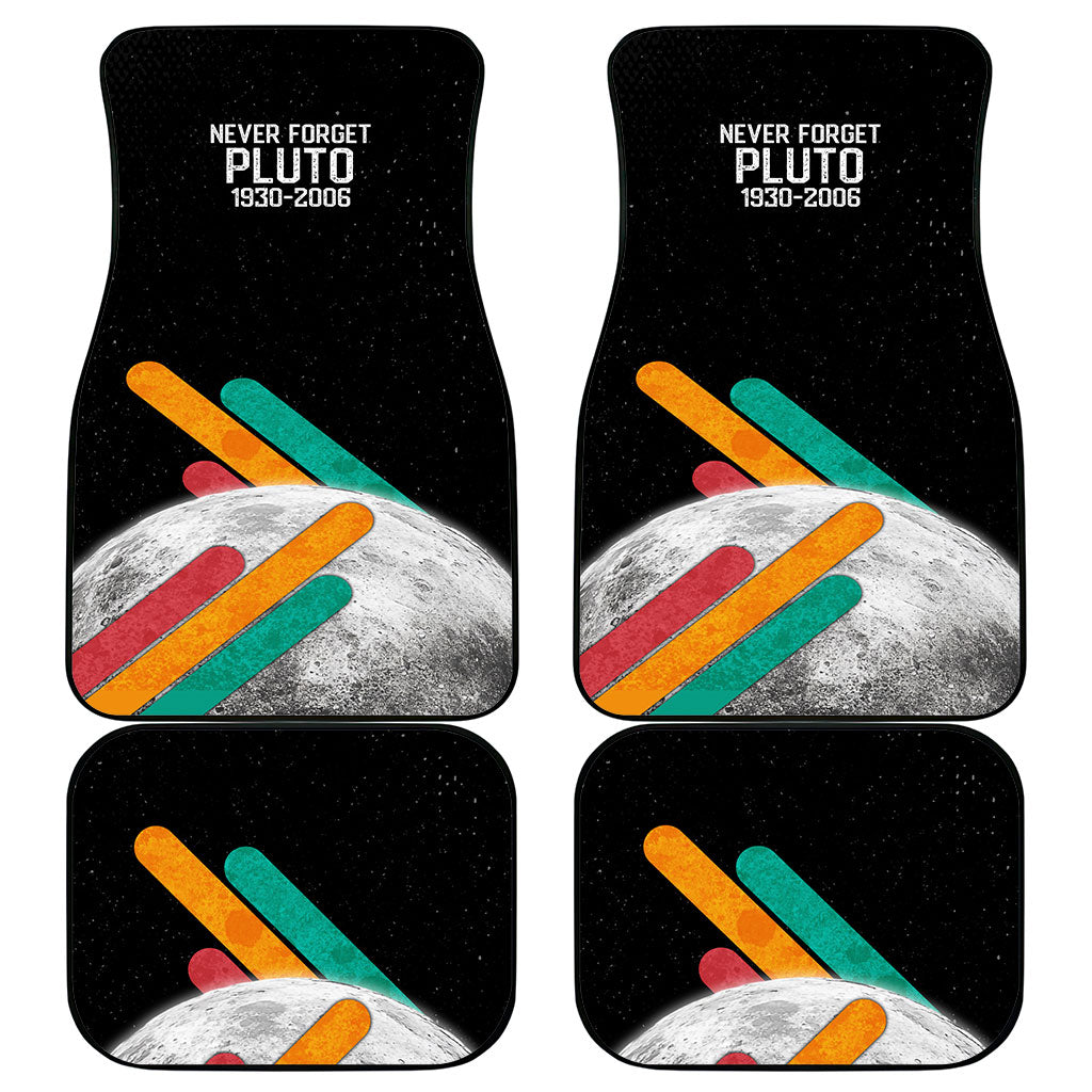 Never Forget Pluto Car Mats Retro Space Astronomy Science