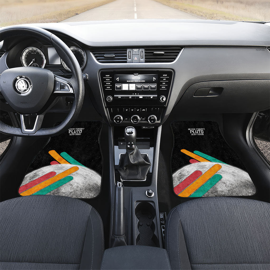 Never Forget Pluto Car Mats Retro Space Astronomy Science