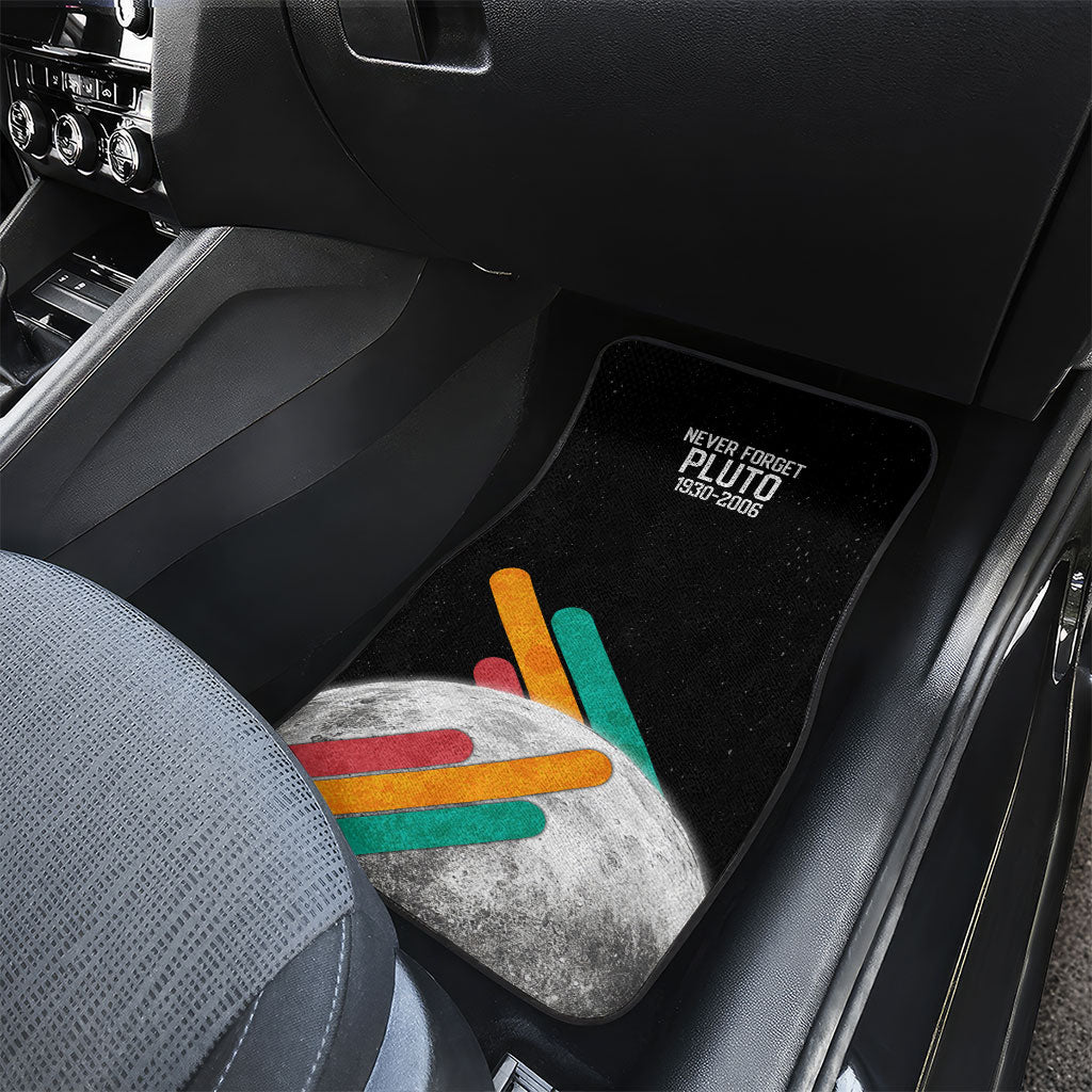 Never Forget Pluto Car Mats Retro Space Astronomy Science