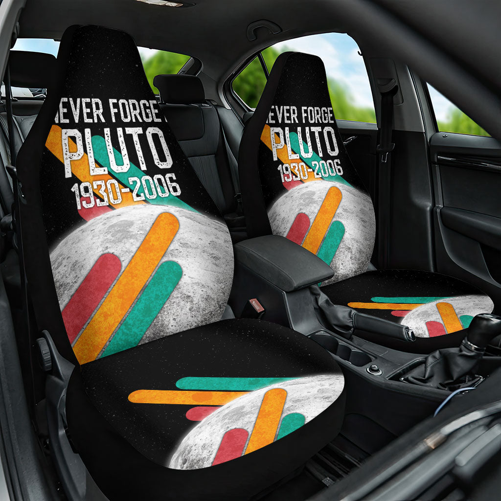 Never Forget Pluto Car Seat Cover Retro Space Astronomy Science