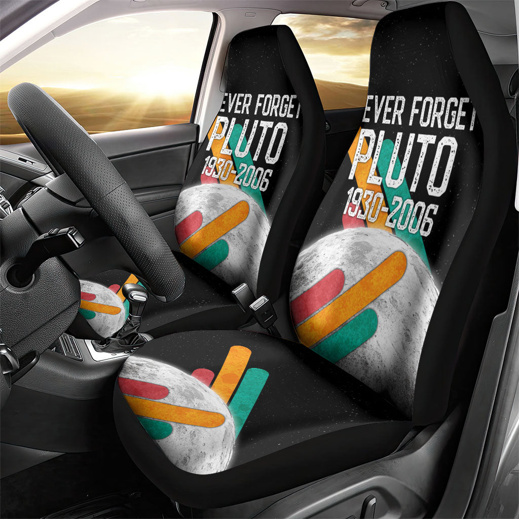 Never Forget Pluto Car Seat Cover Retro Space Astronomy Science