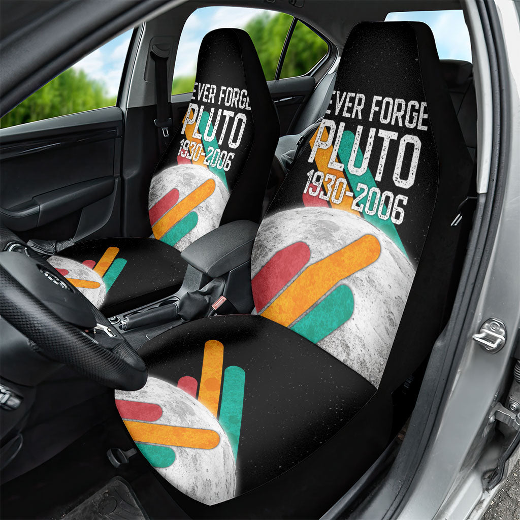 Never Forget Pluto Car Seat Cover Retro Space Astronomy Science