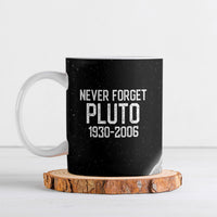 Never Forget Pluto Ceramic Mug Retro Space Astronomy Science