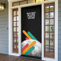 Never Forget Pluto Door Cover Retro Space Astronomy Science