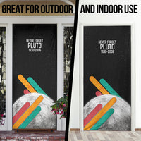 Never Forget Pluto Door Cover Retro Space Astronomy Science