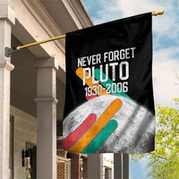 Never Forget Pluto Garden Flag Retro Space Astronomy Science