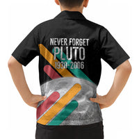 Never Forget Pluto Hawaiian Shirt Retro Space Astronomy Science
