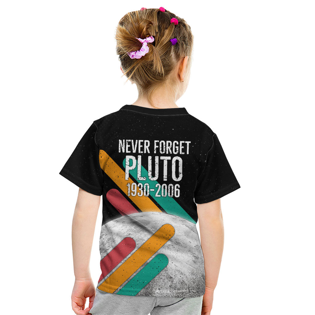 Never Forget Pluto Kid T Shirt Retro Space Astronomy Science