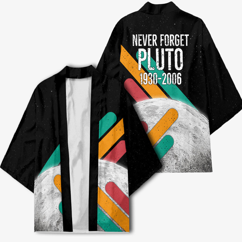 Never Forget Pluto Kimono Retro Space Astronomy Science