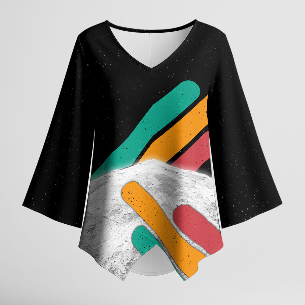Never Forget Pluto Kimono Sleeve Blouse Retro Space Astronomy Science